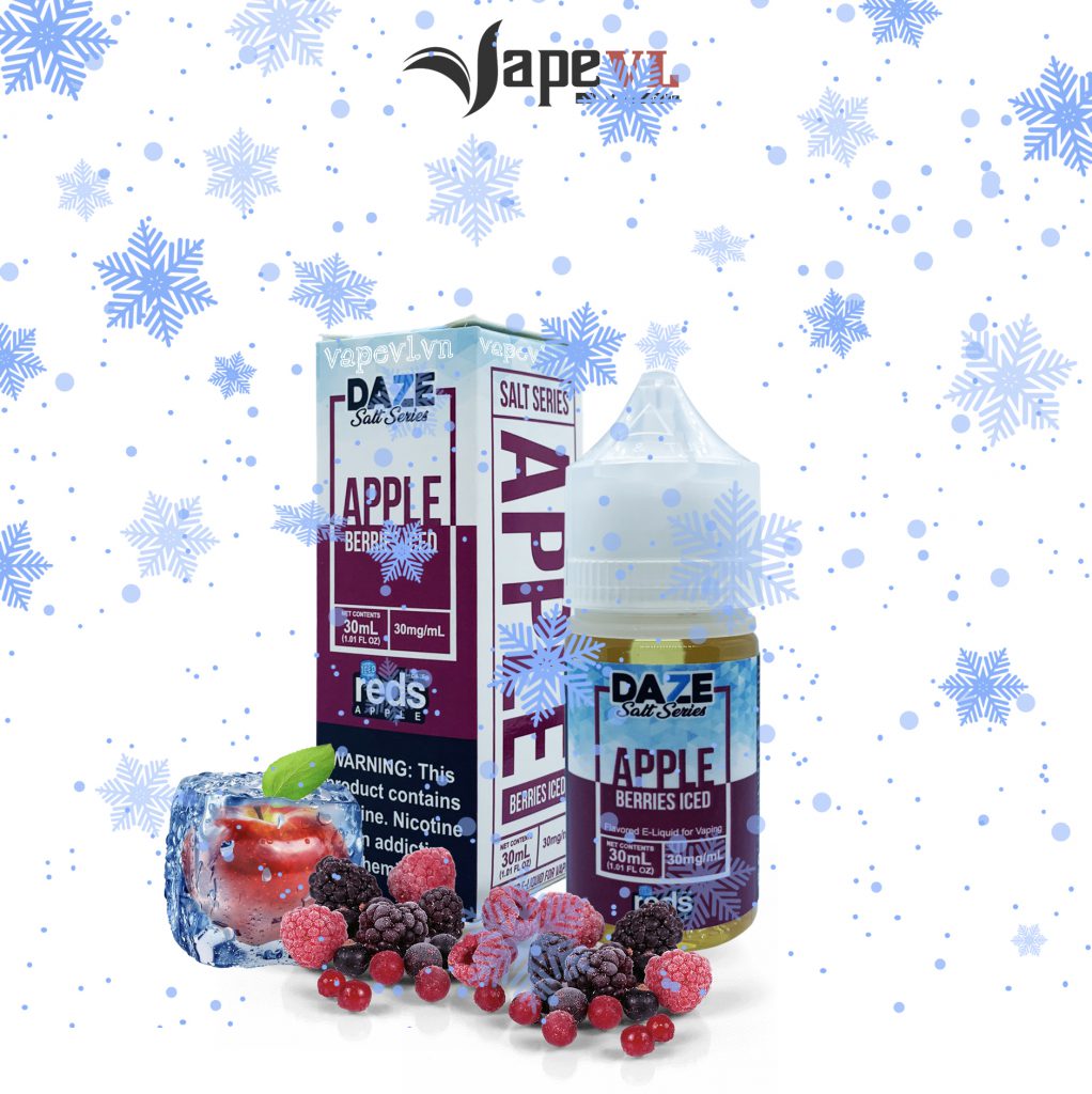 Juice Saltnic 7 Daze Red Apple Berries – Tinh dầu Táo Mâm xôi Lạnh