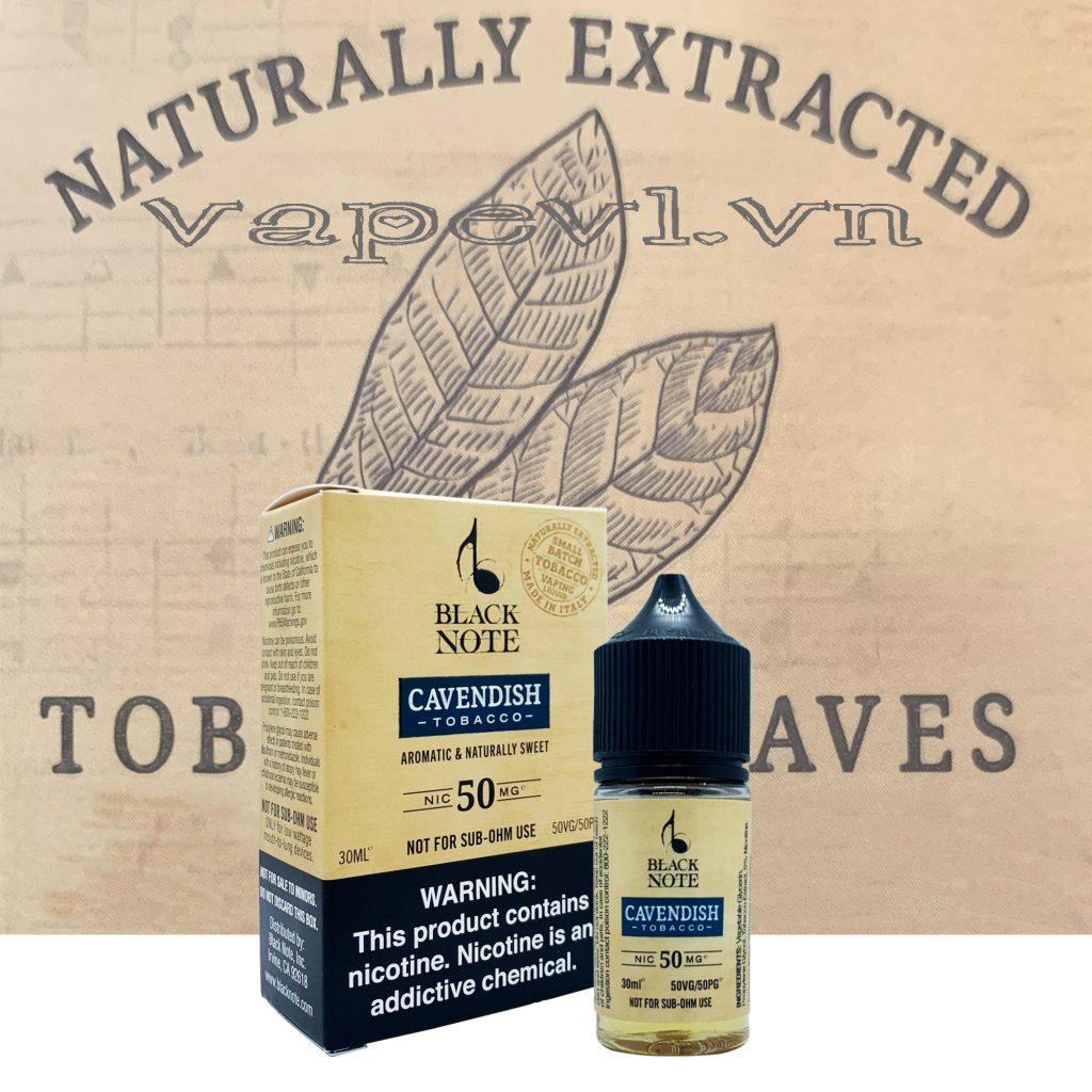 Tinh dầu saltnic BlackNote CAVENDISH Tobacco – Thuốc lá ủ gỗ sồi