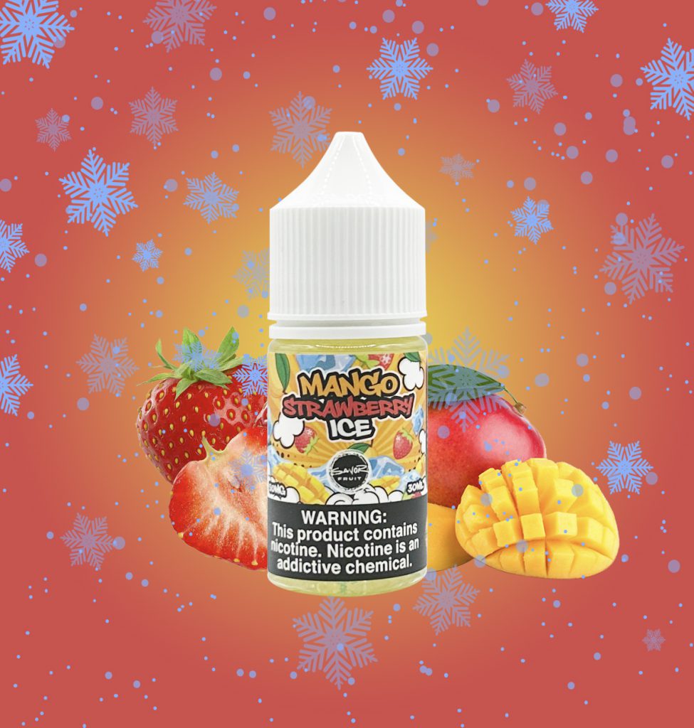 Tinh dầu Saltnic Savor Fruit Mango Strawberry Ice – Juice Xoài Dâu Lạnh 35mg – 50mg